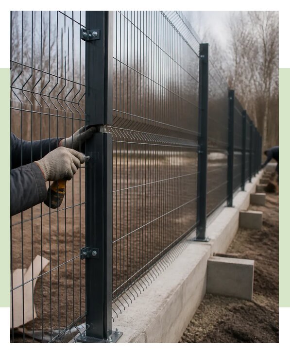 Монтаж панельных ограждений под ключ для объектов в Устях-Куте